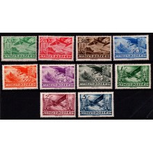 1936 - Ungarn - AFA 502-11 - Frimærker - Luftpost - Komplet sæt - Postfrisk.